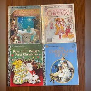 4 Little Golden Books Christmas Set